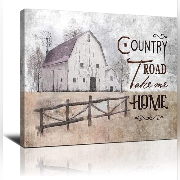 SOULDOOR Other - SOULDOOR Farmhouse Canvas Wall Art Already Mounted With Hooks